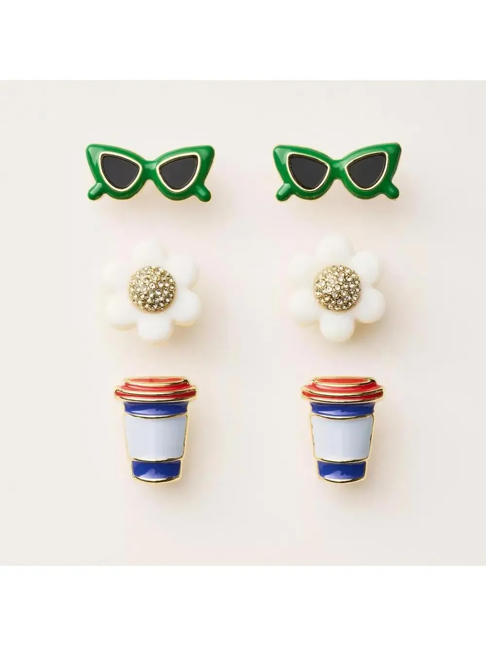 Kate Spade Mixed Novelty Stud Earrings 3pk